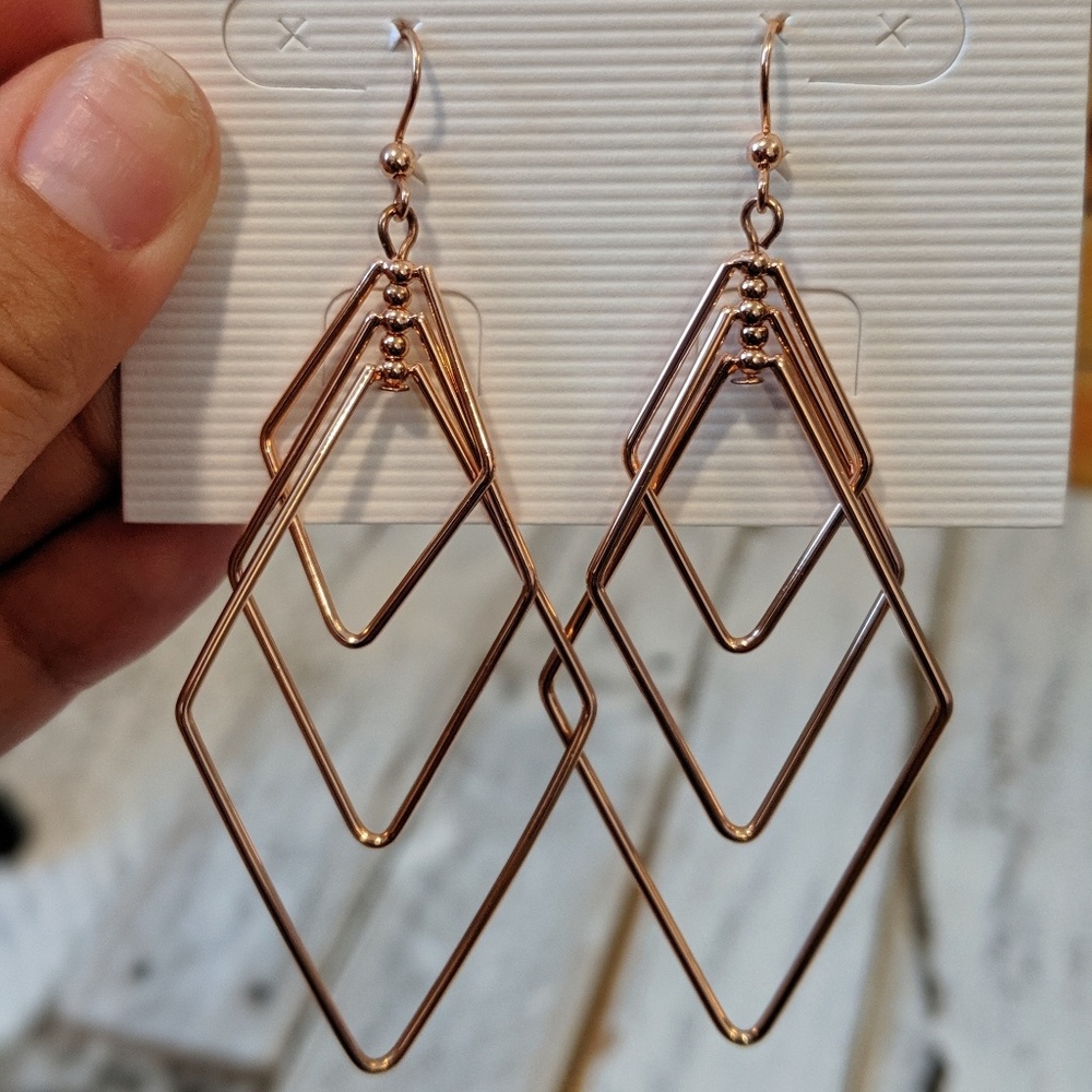 Premier Designs Cecilia Rose gold earrings